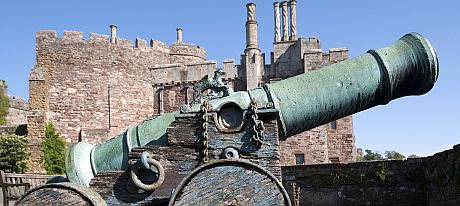 One of the big guns: An imposing cannon makes for quite a sight for visitors to the castle. 